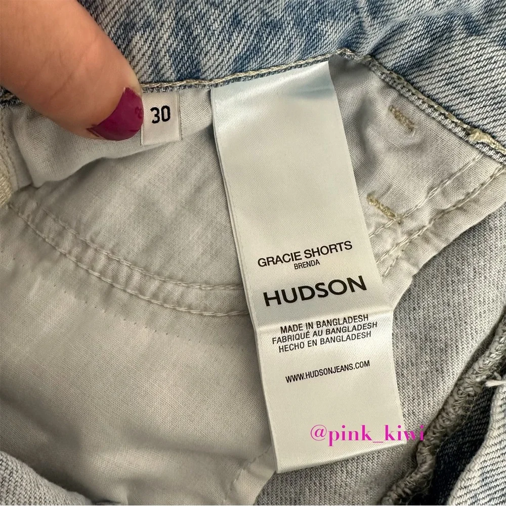 Hudson Gracie Raw Edge Hem Jean Shorts